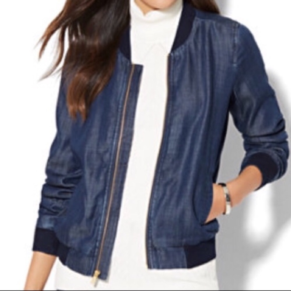 EUC Soho Jeans lyocell bomber jacket M